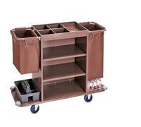 KIBONCY Carrello multiuso commerciale, carrello multiscomparto con ruote silenziose a costruzione sigillata for la manutenzione di magazzini, hotel e strutture(H)