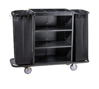 KIBONCY Carrello multiuso pieghevole for carichi pesanti, carrello commerciale versatile for le pulizie con borsa rimovibile for l'uso in più scenari in hotel e resort(A)