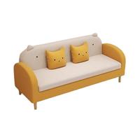 KIBONCY Cat Claw Leather Sofa 3 Seater, Waterproof Stain Resistant with Reinforced Frame, Minimalist for Small Space(F,200cm)