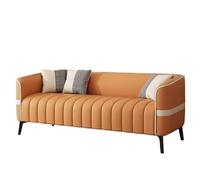 KIBONCY Cat Claw Leather Sofa, Scratch Resistant Faux Couch with Sturdy Metal Legs, 3 Seater with Tufted Back, Upholstery for Family Living Room(B,120cm)