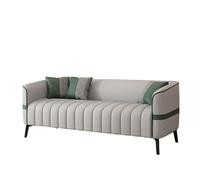 KIBONCY Cat Claw Leather Sofa, Scratch Resistant Faux Couch with Sturdy Metal Legs, 3 Seater with Tufted Back, Upholstery for Family Living Room(E,200cm)