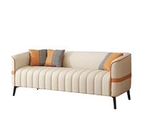 KIBONCY Cat Claw Leather Sofa, Scratch Resistant Faux Couch with Sturdy Metal Legs, 3 Seater with Tufted Back, Upholstery for Family Living Room(A,200cm)