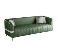 KIBONCY Cat Claw Leather Sofa, Scratch Resistant Faux Couch with Sturdy Metal Legs, 3 Seater with Tufted Back, Upholstery for Family Living Room(D,120cm)