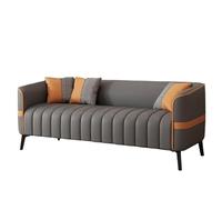 KIBONCY Cat Claw Leather Sofa, Scratch Resistant Faux Couch with Sturdy Metal Legs, 3 Seater with Tufted Back, Upholstery for Family Living Room(F,140cm)