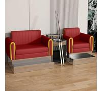 KIBONCY Chair with Integrated Side Table for Drinks Accessories,Billiards Room Premium Seating Set, with Wooden Coffee(6)