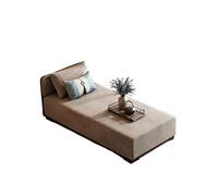 KIBONCY Chaise Lounge Sleeper Sofa, Linen-Blend Upholstered Chair with Ergonomic Lumbar Support, Decorative Pillow Include for Modern Home Decor(E,200x60x68cm)