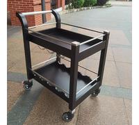 KIBONCY Classical Harp Wine Cart, Hotel, Restaurant, KTV, Bar And Club Wine, Tea, Cake And Dessert Cart(A3)