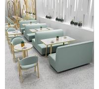 KIBONCY Coffee And Western Restaurant Booth Sofas, Modern Upholstered Armchair & Table Desk Set, For Home Office, Dining Room, Living Room(2)