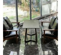 KIBONCY Coffee Shop Table And Chair Sets, Hotel Lobby Leisure Front Desk Negotiation Reception Sofa Booths, Bar Milk Tea Shop Chairs(Set 3)