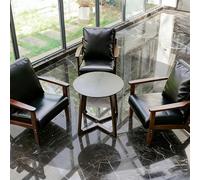 KIBONCY Coffee Shop Table And Chair Sets, Hotel Lobby Leisure Front Desk Negotiation Reception Sofa Booths, Bar Milk Tea Shop Chairs(Set 2)