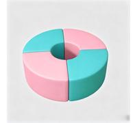KIBONCY Colorful Modular Foam Seat Bundle, Playroom Small Round Combination Sofa, Irregular And Distinctive Sofa Arrangement, for The Living Room Bedroom(B)