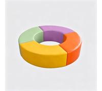 KIBONCY Colorful Modular Foam Seat Bundle, Playroom Small Round Combination Sofa, Irregular And Distinctive Sofa Arrangement, for The Living Room Bedroom(A)