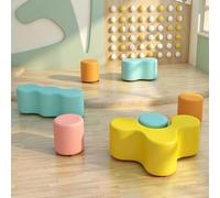 KIBONCY Colorful Modular Foam Seat Bundle, Playroom Small Round Combination Sofa, Irregular And Distinctive Sofa Arrangement, for The Living Room Bedroom(H)