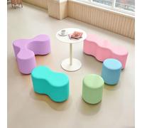 KIBONCY Colorful Modular Foam Seat Bundle, Playroom Small Round Combination Sofa, Irregular And Distinctive Sofa Arrangement, for The Living Room Bedroom(J)