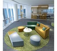 KIBONCY Combinazione creativa e rilassata di divano e tavolino da caffè for ufficio, perfetta for riunioni e punti di riposo nel corridoio del centro di formazione, materiale in cotone e lino(C)