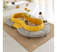 KIBONCY Combinazione di divani curvi for reception e lobby, posti a sedere creativi e irregolari for centri di formazione, sale d'attesa e spazi for trattative aziendali(C)