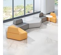 KIBONCY Combinazione Di Divani Da Ufficio Irregolari For Il Tempo Libero,Divano Modulare, Struttura In Legno Massello, For Sala Aziendale, Salone Di Bellezza Di Banca(018)