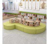 KIBONCY Combinazione di divani e librerie creative, set di divani componibili modulari, for biblioteca, sala lettura di libri illustrati, istituti di formazione educativa, scuola materna, ecc.(D)