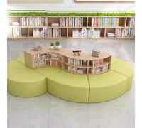KIBONCY Combinazione di divani e librerie creative, set di divani componibili modulari, for biblioteca, sala lettura di libri illustrati, istituti di formazione educativa, scuola materna, ecc.(C)