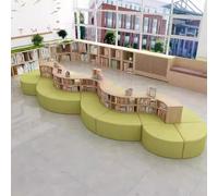 KIBONCY Combinazione di divani e librerie creative, set di divani componibili modulari, for biblioteca, sala lettura di libri illustrati, istituti di formazione educativa, scuola materna, ecc.(E)