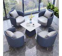 KIBONCY Combinazione di divani for reception commerciali e sedie da scrivania for trattative, comodi posti a sedere imbottiti for ufficio, caffetteria, hotel(Set5)