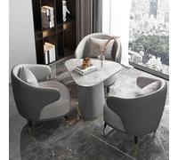 KIBONCY Combinazione di divani for reception commerciali e sedie da scrivania for trattative, comodi posti a sedere imbottiti for ufficio, caffetteria, hotel(Set4)