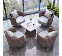 KIBONCY Combinazione di divani for reception commerciali e sedie da scrivania for trattative, comodi posti a sedere imbottiti for ufficio, caffetteria, hotel(Set6)