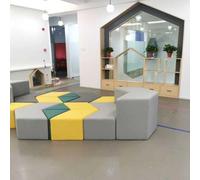 KIBONCY Combinazione di divani triangolari non comuni for il tempo libero for istituti di formazione, biblioteche, reception aziendali, sale riunioni, corridoi, spazi di negoziazione(B)