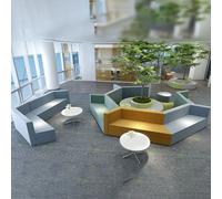 KIBONCY Combinazione di divano da ufficio rilassato e creativo - tavolino da caffè in cotone e lino, progettata for gli spazi di ricevimento della Training Academy(D)