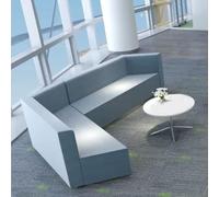 KIBONCY Combinazione di divano da ufficio rilassato e creativo - tavolino da caffè in cotone e lino, progettata for gli spazi di ricevimento della Training Academy(B)