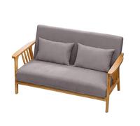 KIBONCY Comfy Upholstered 2-Seater Sofa, Mid Century Modern Accent with Removable Cushions Scandinavian Solid Wood for Compact Living Spaces(A,73cm)