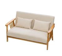 KIBONCY Comfy Upholstered 2-Seater Sofa, Mid Century Modern Accent with Removable Cushions Scandinavian Solid Wood for Compact Living Spaces(C,185cm)