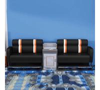 KIBONCY Comodo divano lounge for sala da biliardo con pouf e tavolino multifunzionale, lussuosa sedia for il tempo libero nella sala da biliardo(B)