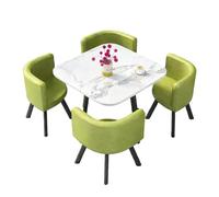 KIBONCY Compact Round/Square Dining Set, Easy Assembly & Low Maintenance Ergonomic Upholstered, for Meals, Coffee Breaks & Meetings(F)
