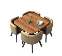 KIBONCY Compact Round/Square Dining Set, Easy Assembly & Low Maintenance Ergonomic Upholstered, for Meals, Coffee Breaks & Meetings(C)