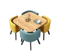 KIBONCY Compact Round/Square Dining Set, Easy Assembly & Low Maintenance Ergonomic Upholstered, for Meals, Coffee Breaks & Meetings(I)