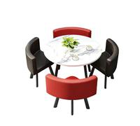 KIBONCY Compact Round/Square Dining Set, Easy Assembly & Low Maintenance Ergonomic Upholstered, for Meals, Coffee Breaks & Meetings(B)