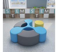 KIBONCY Compilazione di divani creativi dalla forma irregolare della sala di lettura for la negoziazione del tempo libero nell'ufficio e nell'area di riposo delle sale della biblioteca(A)