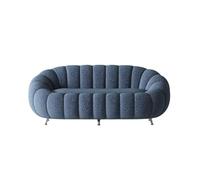 KIBONCY Contemporary Curved Sofa Overall Plush Upholstered Couch Mid Century Modern Back Couches for Living Room, Apartment, Loft, and Office-150x95x77cm(8)