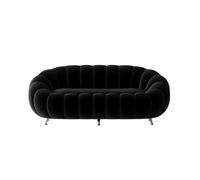 KIBONCY Contemporary Curved Sofa Overall Plush Upholstered Couch Mid Century Modern Back Couches for Living Room, Apartment, Loft, and Office-150x95x77cm(14)