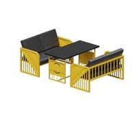 KIBONCY Crea L'atmosfera Perfetta Con Il Nostro Set Musicale Da Bar E L'elegante Combinazione Di Mobili Ristorante, Divano Multiposto In Pelle, For Soggiorno(Yellow)