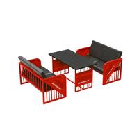 KIBONCY Crea L'atmosfera Perfetta Con Il Nostro Set Musicale Da Bar E L'elegante Combinazione Di Mobili Ristorante, Divano Multiposto In Pelle, For Soggiorno(Red)