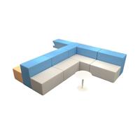 KIBONCY Creative Alien-Shaped Waiting Sofa Durable Easy-to-Clean Seating Stylish Asymmetrical Area for School, Library, Hotel(4)