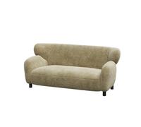 KIBONCY Curved Backrest Single Sofa, Soft Cushion Seating, Comfy Lounge Upholstered Barrel Chair Cozy with Armrest for Living Room, Bedroom(A,1.6m)