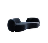 KIBONCY Curved Boucle Fabric Sofa, Contemporary Wave-Shaped Couch, Multiple Size Options for Home(C)