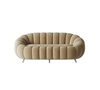 KIBONCY Curved Sofa Overall Pumpkin Shaped Plush Upholstered Couch Cloud, Modern Deep Seat Boucle, for Living Room, Bedroom(2)