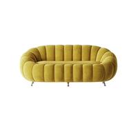 KIBONCY Curved Sofa Overall Pumpkin Shaped Plush Upholstered Couch Cloud, Modern Deep Seat Boucle, for Living Room, Bedroom(12)