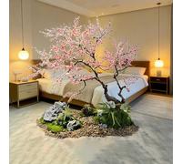 KIBONCY Decorazione di Capodanno for l'albero di pesco in fiore: peschi e susini artificiali su larga scala come alberi dei desideri(2.5m)