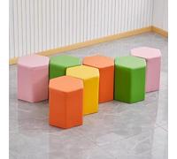 KIBONCY Designed Unusual Leisure Sofa Set, Hexagon Modular Stool Set, for Playroom, Classroom & Office Collaborative Space(A,30cm*30cm)