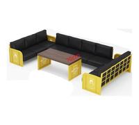 KIBONCY Divani da bistrot in stile industriale, bar for il tè al latte, ristorante a tema caffè, ristorante barbecue e tavoli e sedie da bar(A7)